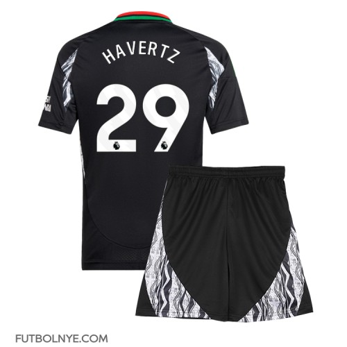 Camiseta Arsenal Kai Havertz #29 Visitante Equipación para niños 2024-25 manga corta (+ pantalones cortos)